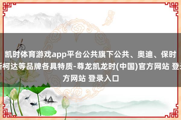 凯时体育游戏app平台公共旗下公共、奥迪、保时捷、斯柯达等品牌各具特质-尊龙凯龙时(中国)官方网站 登录入口