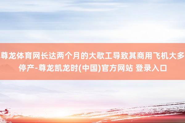 尊龙体育网长达两个月的大歇工导致其商用飞机大多停产-尊龙凯龙时(中国)官方网站 登录入口