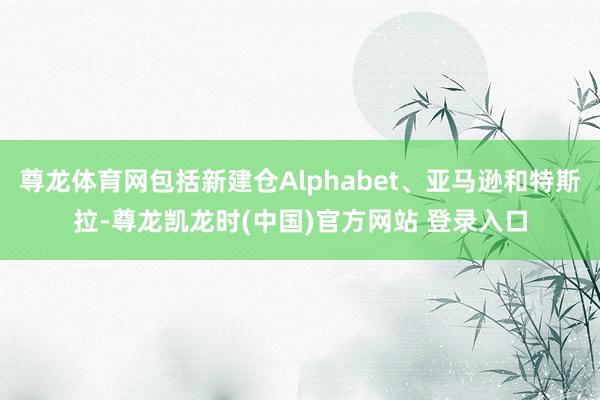 尊龙体育网包括新建仓Alphabet、亚马逊和特斯拉-尊龙凯龙时(中国)官方网站 登录入口