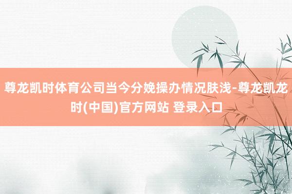 尊龙凯时体育公司当今分娩操办情况肤浅-尊龙凯龙时(中国)官方网站 登录入口