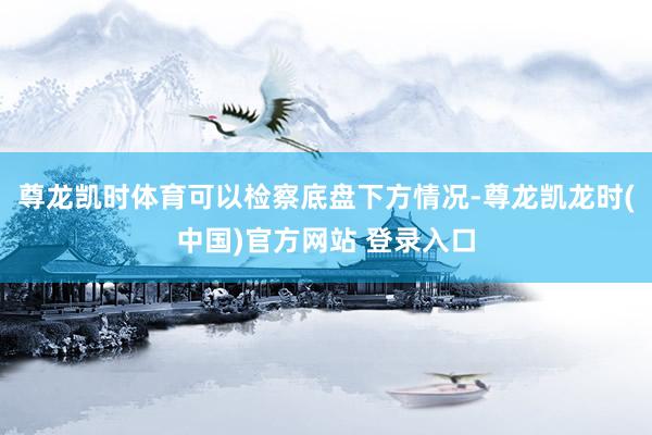 尊龙凯时体育可以检察底盘下方情况-尊龙凯龙时(中国)官方网站 登录入口
