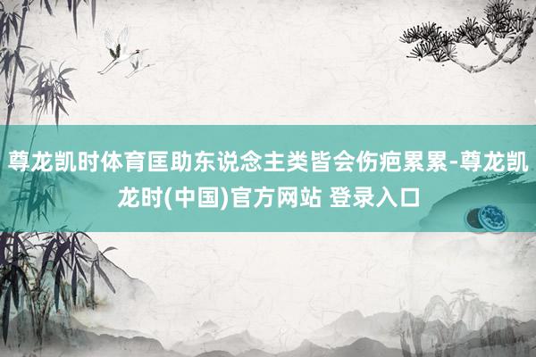尊龙凯时体育匡助东说念主类皆会伤疤累累-尊龙凯龙时(中国)官方网站 登录入口