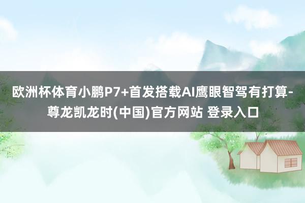 欧洲杯体育小鹏P7+首发搭载AI鹰眼智驾有打算-尊龙凯龙时(中国)官方网站 登录入口