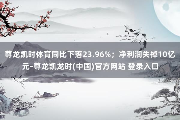尊龙凯时体育同比下落23.96%;净利润失掉10亿元-尊龙凯龙时(中国)官方网站 登录入口