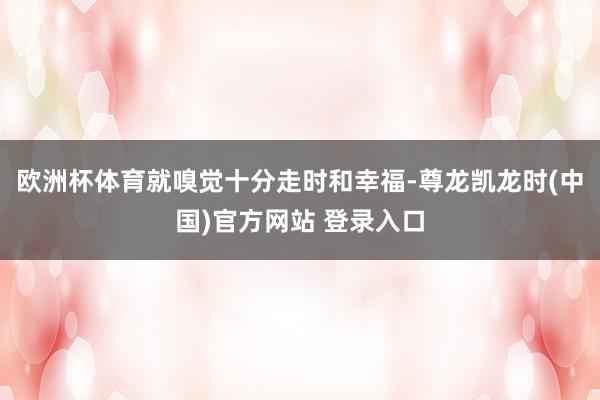 欧洲杯体育就嗅觉十分走时和幸福-尊龙凯龙时(中国)官方网站 登录入口