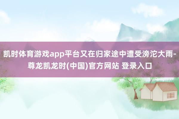 凯时体育游戏app平台又在归家途中遭受滂沱大雨-尊龙凯龙时(中国)官方网站 登录入口