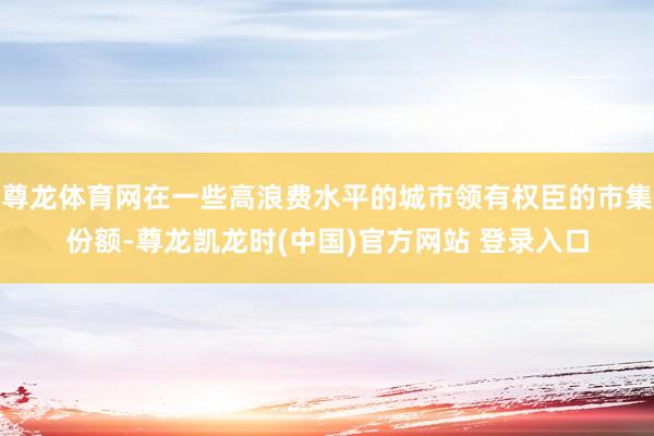 尊龙体育网在一些高浪费水平的城市领有权臣的市集份额-尊龙凯龙时(中国)官方网站 登录入口