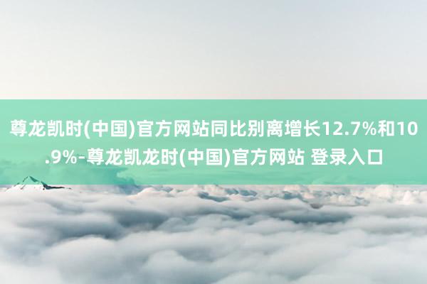 尊龙凯时(中国)官方网站同比别离增长12.7%和10.9%-尊龙凯龙时(中国)官方网站 登录入口