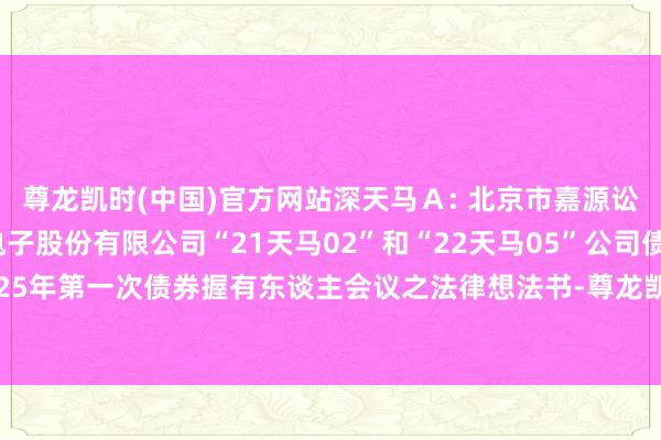 尊龙凯时(中国)官方网站深天马Ａ: 北京市嘉源讼师事务所对于天马微电子股份有限公司“21天马02”和“22天马05”公司债券2025年第一次债券握有东谈主会议之法律想法书-尊龙凯龙时(中国)官方网站 登录入口